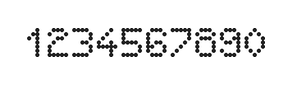 5×7数字点阵字体 ddN57AA1615