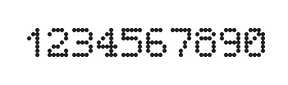 5×7数字点阵字体 ddN57AA1617
