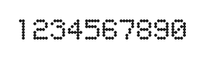 5×7数字点阵字体 ddN57AA1618