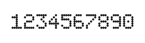 5×7数字点阵字体 ddN57AA1620