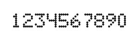 5×7数字点阵字体 ddN57AA1625