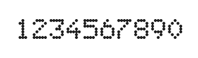 5×7数字点阵字体 ddN57AA1627