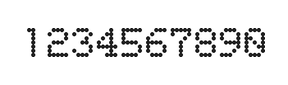 5×7数字点阵字体 ddN57AA1629