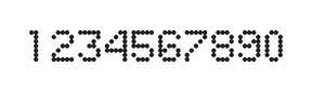 5×7数字点阵字体 ddN57AA1633