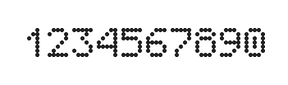 5×7数字点阵字体 ddN57AA1634