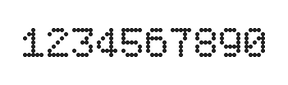 5×7数字点阵字体 ddN57AA1637