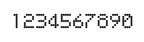 5×7数字点阵字体 ddN57AA1638