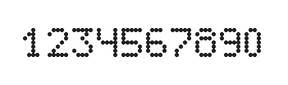 5×7数字点阵字体 ddN57AA1639