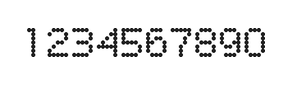 5×7数字点阵字体 ddN57AA1641