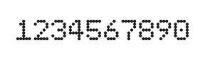 5×7数字点阵字体 ddN57AA1642