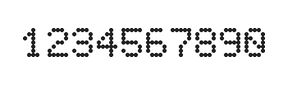 5×7数字点阵字体 ddN57AA1643