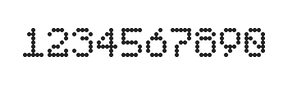 5×7数字点阵字体 ddN57AA1645