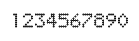 5×7数字点阵字体 ddN57AA1647