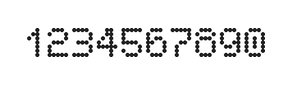 5×7数字点阵字体 ddN57AA1648