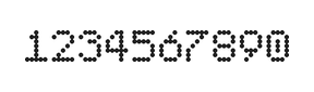 5×7数字点阵字体 ddN57AA1658