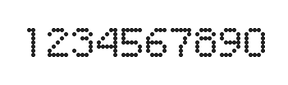 5×7数字点阵字体 ddN57AA1659