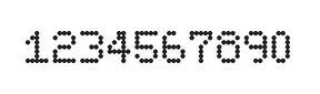 5×7数字点阵字体 ddN57AA1660