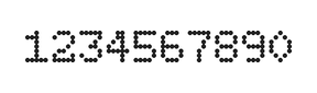 5×7数字点阵字体 ddN57AA1662