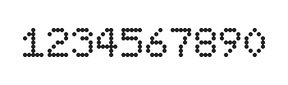 5×7数字点阵字体 ddN57AA1663