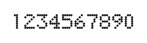 5×7数字点阵字体 ddN57AA1678