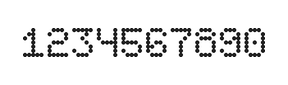 5×7数字点阵字体 ddN57AA1679