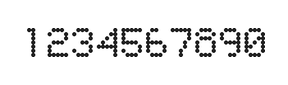 5×7数字点阵字体 ddN57AA1684