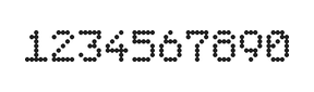 5×7数字点阵字体 ddN57AA1689