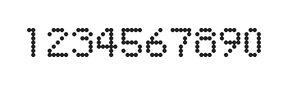 5×7数字点阵字体 ddN57AA1693