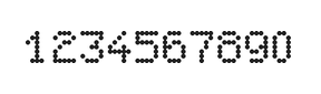 5×7数字点阵字体 ddN57AA1700