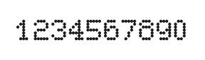 5×7数字点阵字体 ddN57AA1701