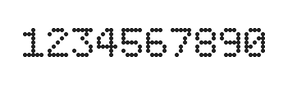 5×7数字点阵字体 ddN57AA1702