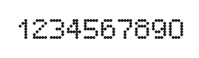 5×7数字点阵字体 ddN57AA1703