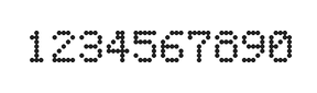 5×7数字点阵字体 ddN57AA1704