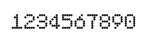5×7数字点阵字体 ddN57AA1705