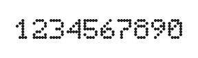 5×7数字点阵字体 ddN57AA1706