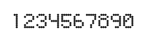 5×7数字点阵字体 ddN57AA1712