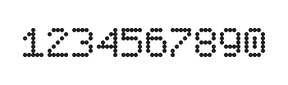 5×7数字点阵字体 ddN57AA1713