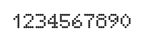 5×7数字点阵字体 ddN57AA1714