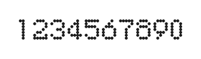 5×7数字点阵字体 ddN57AA1715