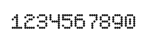 5×7数字点阵字体 ddN57AA1716
