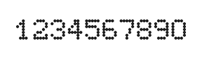 5×7数字点阵字体 ddN57AA1721