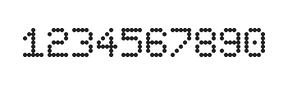 5×7数字点阵字体 ddN57AA1722
