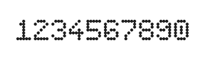 5×7数字点阵字体 ddN57AA1723