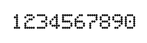 5×7数字点阵字体 ddN57AA1724