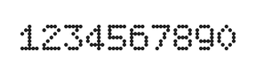 5×7数字点阵字体 ddN57AA1728