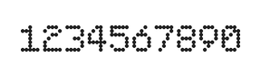 5×7数字点阵字体 ddN57AA1734