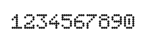5×7数字点阵字体 ddN57AA1735