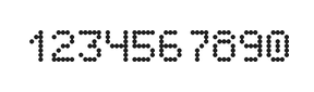 5×7数字点阵字体 ddN57AA1742