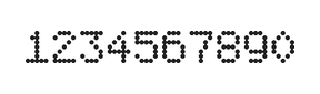 5×7数字点阵字体 ddN57AA1745
