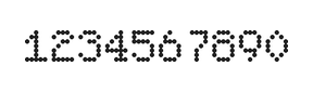 5×7数字点阵字体 ddN57AA1746